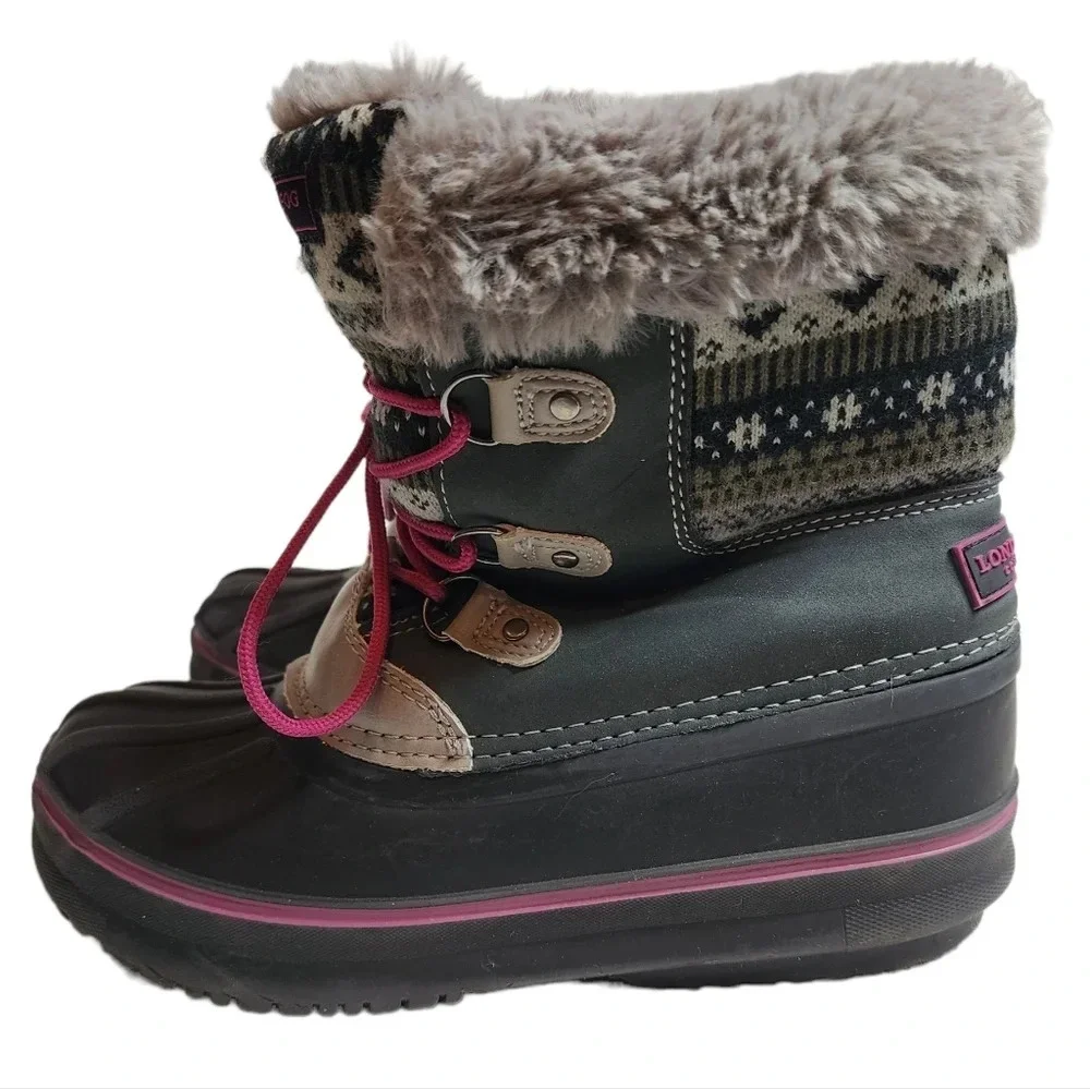 LONDON FOG Girls Tottenham Cold Weather‎ Warm Lined Snow Boot Size 4